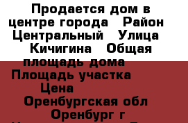 Продается дом в центре города › Район ­ Центральный › Улица ­ Кичигина › Общая площадь дома ­ 36 › Площадь участка ­ 100 › Цена ­ 1 150 000 - Оренбургская обл., Оренбург г. Недвижимость » Дома, коттеджи, дачи продажа   . Оренбургская обл.